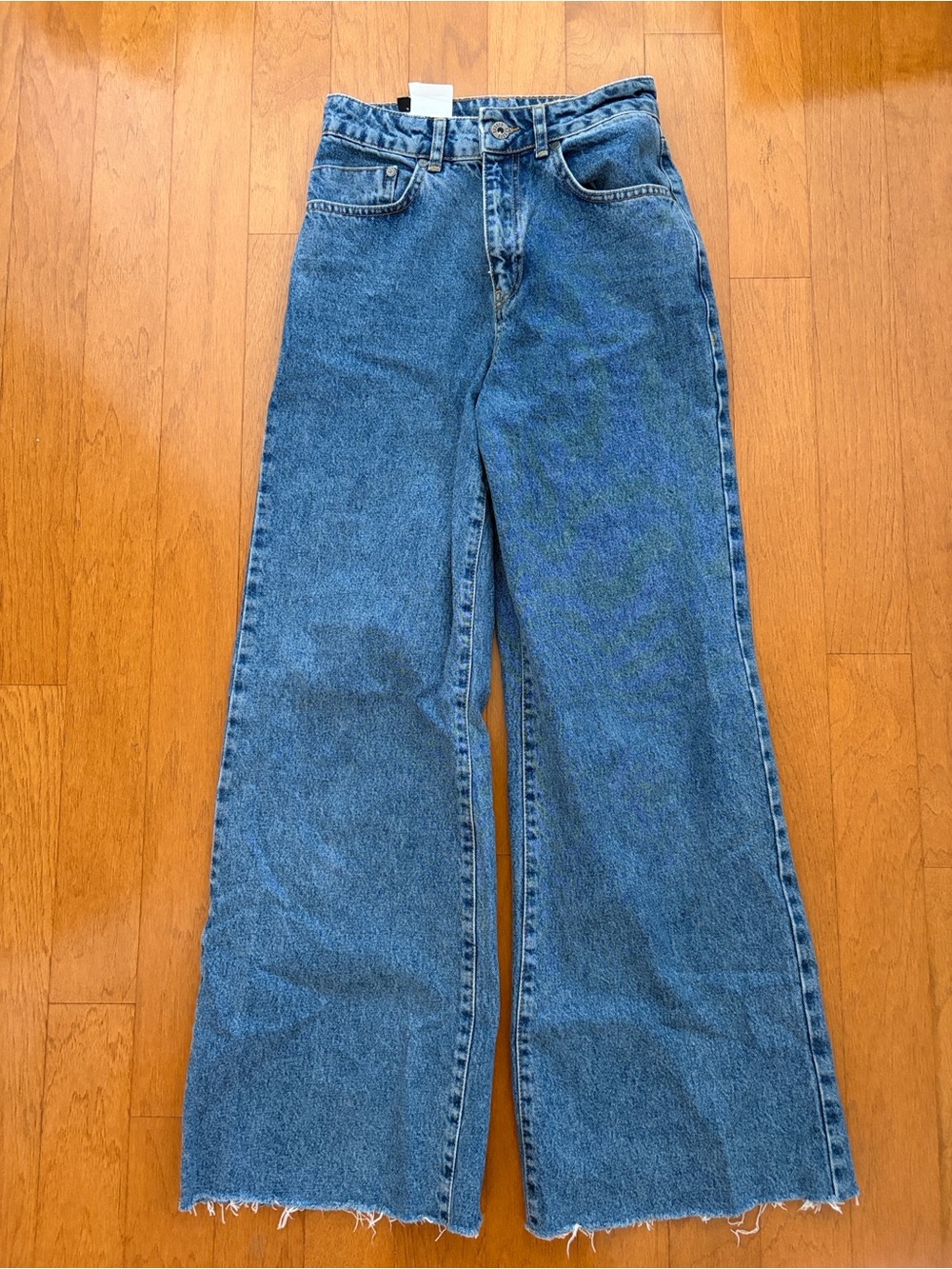 The Ragged Priest Blue Wide-Leg High-Rise Jeans